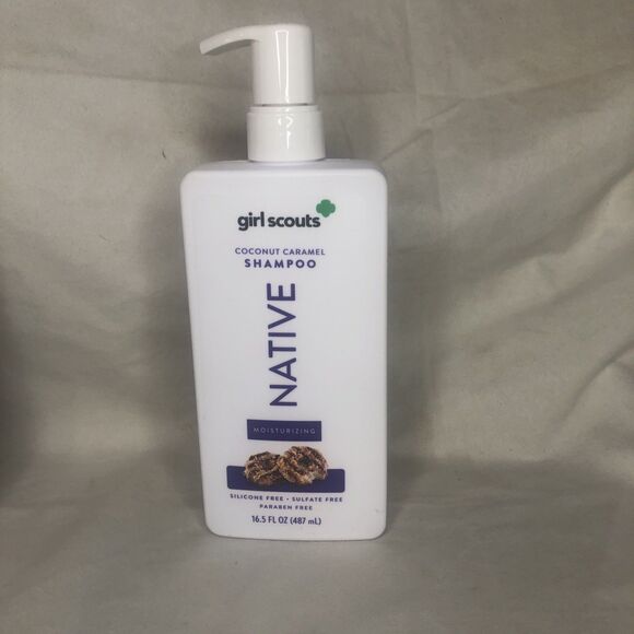 Native COCONUT CARAMEL girl scouts Moisturizing SHAMPOO, Paraben-Free, 16.5oz - Picture 1 of 4